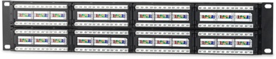 Signamax category 6 cat.6 cat6 patch panel panels Panels are constructed for maximum strength and durability and feature a fully enclosed, 6-port modular design, which provides flexibility and protection of printed circuitry during termination. A newly designed RJ-45 contact configuration provides enhanced plug to jack connection integrity for superior reliability. Rear termination is made quick and easy using a 4-pair inline 110 type connector compatible with our Category 6 multi-pair impact tool to reduce installation time or an industry standard single position 110 termination tool.