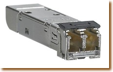 SFP Small Form-Factor Front View of 065-79SXMG Pluggable Fiber Optic Module Modules 